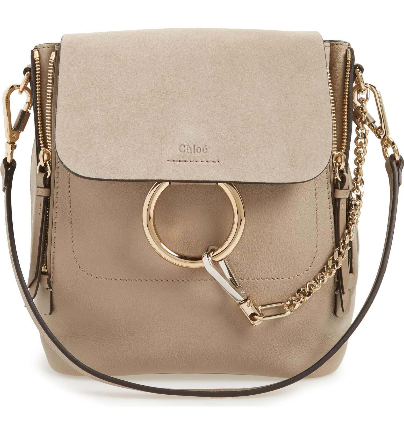 chloe faye backpack tan