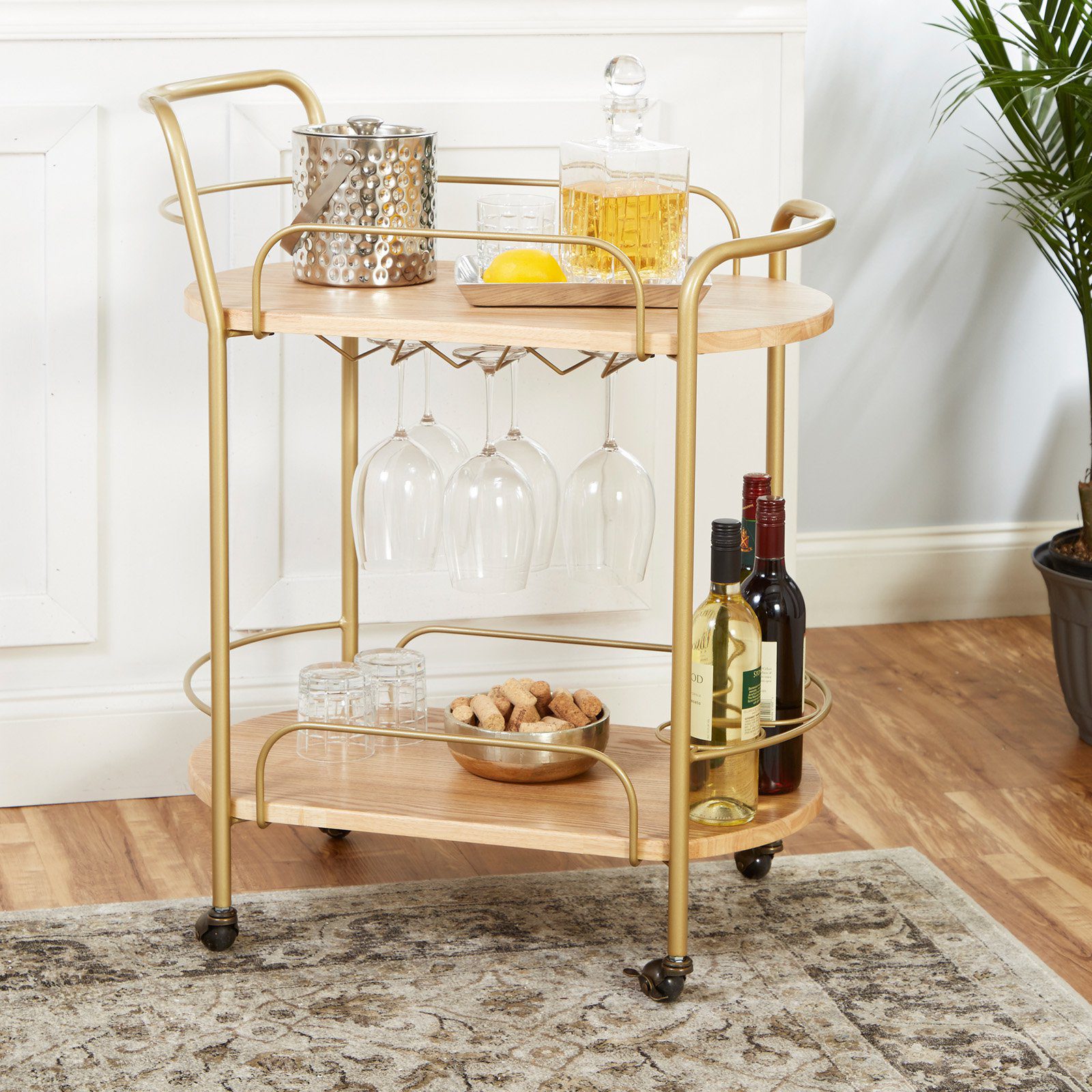 bar cart for the wine lover