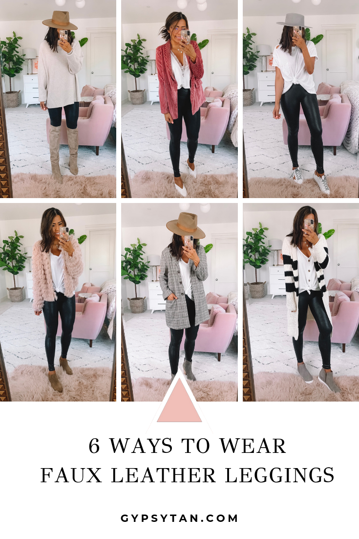 outfits with faux leather pants