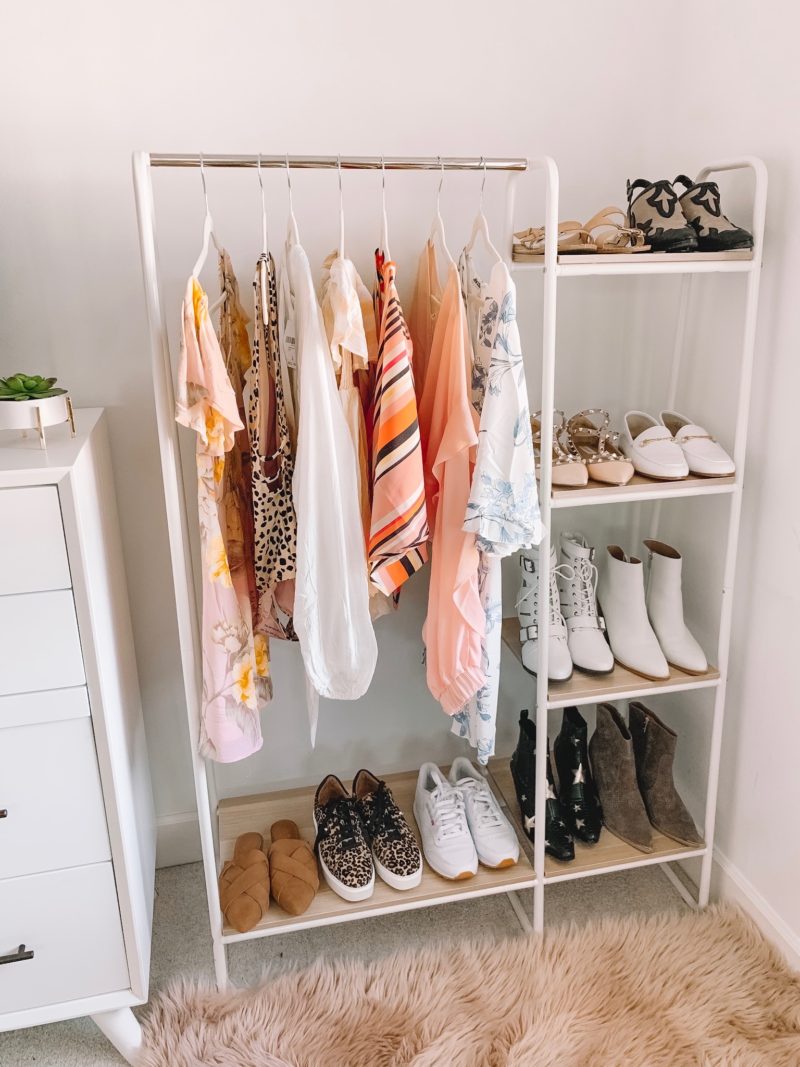 Clothing Rack With Shelves Closet Organization Bedroom